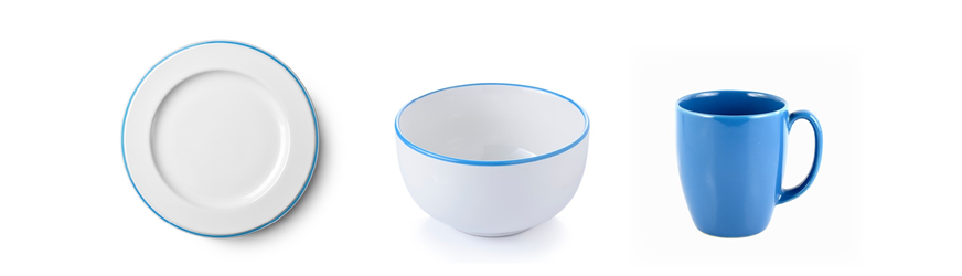 Three different homeware products   Three different homeware products with different designs in the same Locarno class